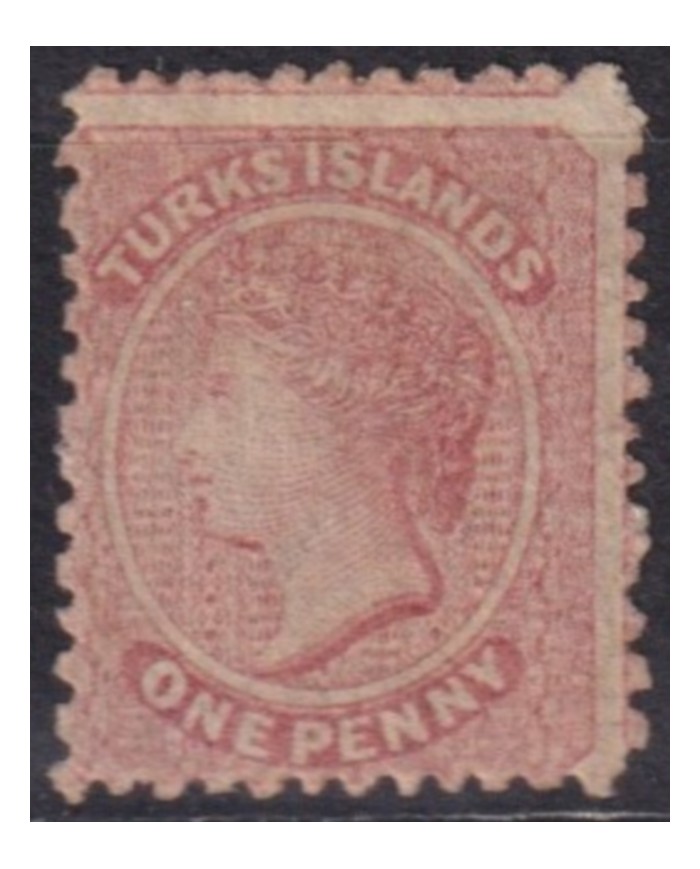 F-EX57746 TURKS IS 1867 QUEEN VICTORIA 1p WITHOUT WATERMARK +60€.