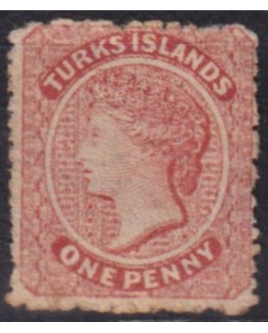 F-EX57747 TURKS IS 1867 QUEEN VICTORIA 1p WITHOUT WATERMARK +60€.