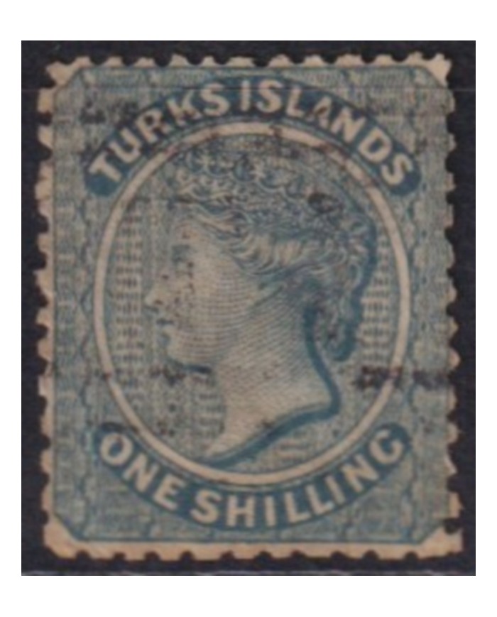 F-EX57748 TURKS IS 1867 QUEEN VICTORIA Nº3 1/ USED +100€.