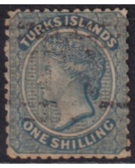 F-EX57748 TURKS IS 1867 QUEEN VICTORIA Nº3 1/ USED +100€.