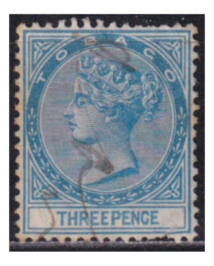 F-EX57762 TOBAGO IS 1879 USED. QUEEN VICTORY CC WATERMARK. HIGHT VALUE