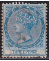 F-EX57762 TOBAGO IS 1879 USED. QUEEN VICTORY CC WATERMARK. HIGHT VALUE