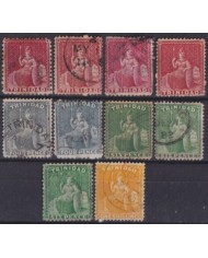 F-EX57769 TRINIDAD IS FIRST ISSUE STAMPS LOT.