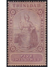 F-EX57775 TRINIDAD IS 1901-04 5/. NO GUM. HIGHT VALUE.