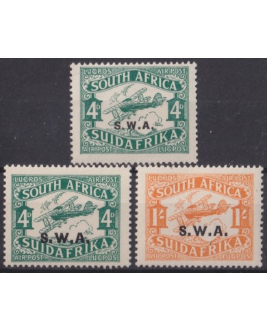 F-EX59576 SOUTH WEST AFRICA 1930 AIRMAIL AVION AIRPLANE OVERPRINT +30€.