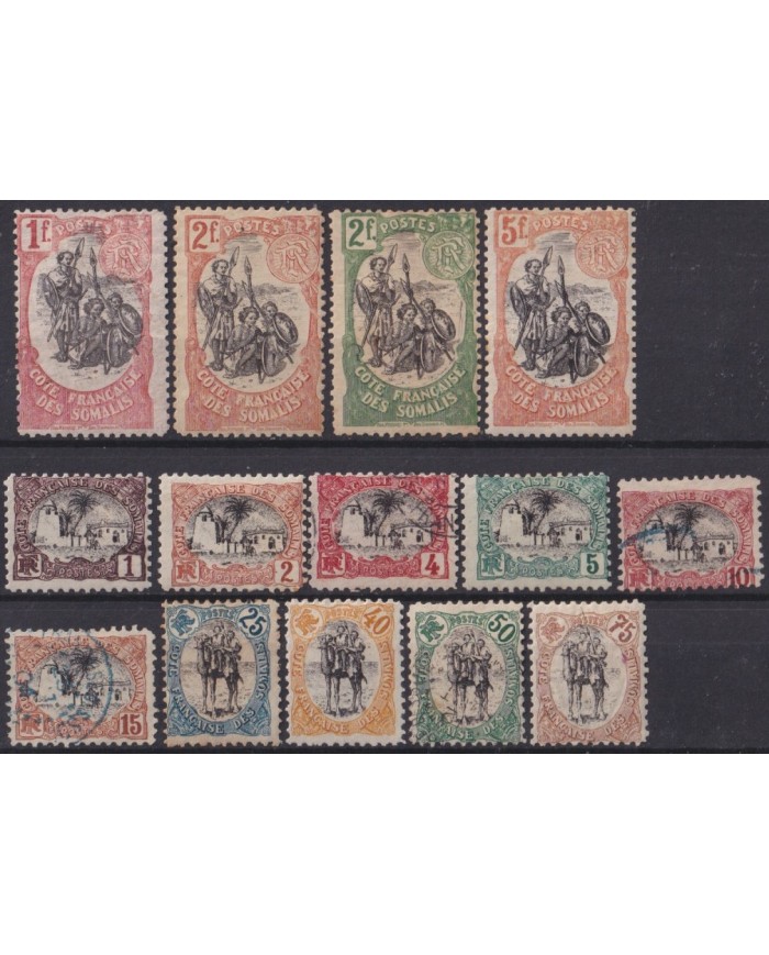 F-EX58278 SOMALIA COTE DES SOMALIS DJIBOUTI 1903 CAMEL & INDIGENOUS +200€.