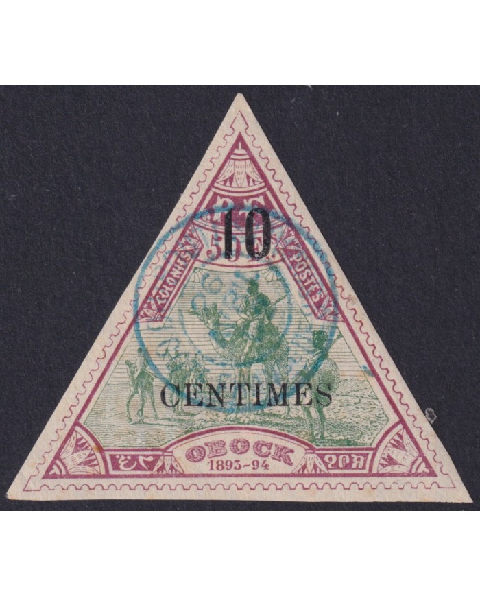 F-EX58279 SOMALIA COTE DES SOMALIS DJIBOUTI 1902 CAMEL OVEPRINT HIGHT VALUE.