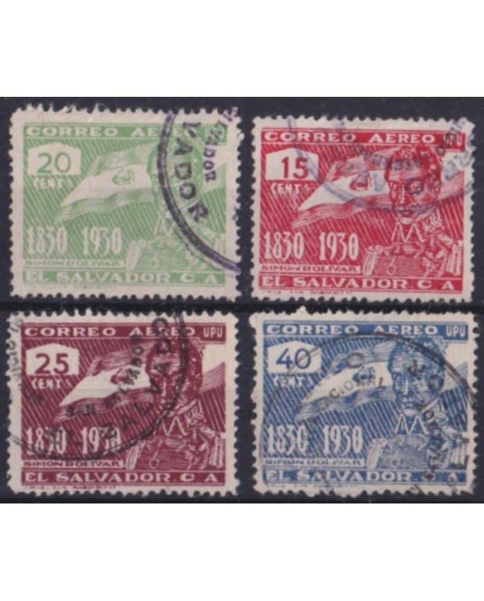 F-EX59556 EL SALVADOR 1930 USED SIMON BOLIVAR CENTENARY +50€.