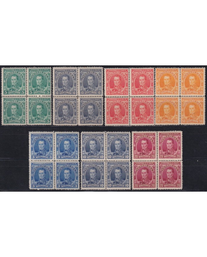 F-EX57072 VENEZUELA MNH FISCALES POSTALES INSTRUCTION BL4 +130€.
