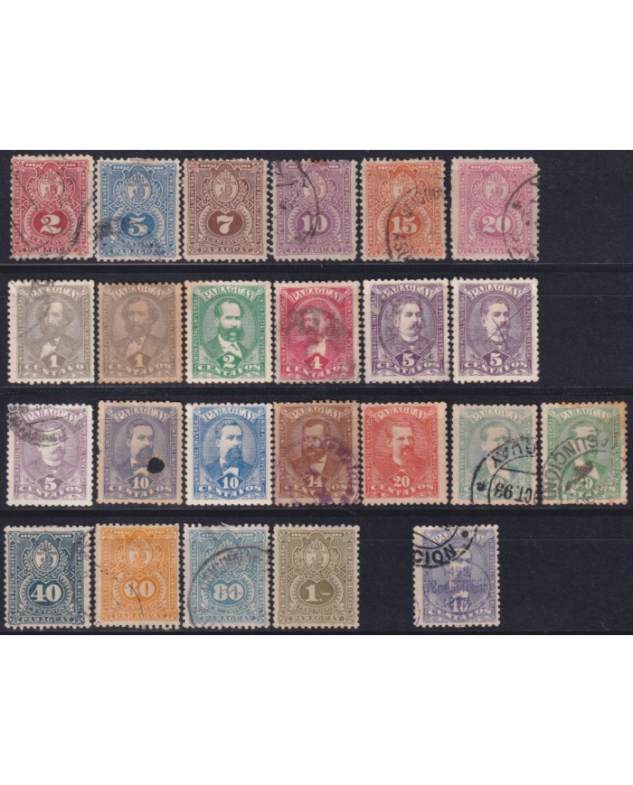 F-EX58373 PARAGUAY 1887-96 CLASSIC STAMPS LOT + 30€.