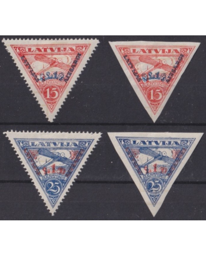 F-EX59571 LATVIJA LATVIA 1931 MH OVERPRINT AIRMAIL AVION AIRPLANE +60€.