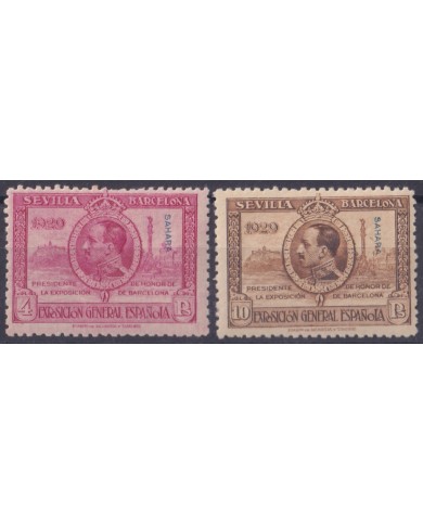 F-EX58910 SAHARA SPAIN COLONIES MNH 1929 BARCELONA EXPO 4-10ptas HIGHT VALUE.