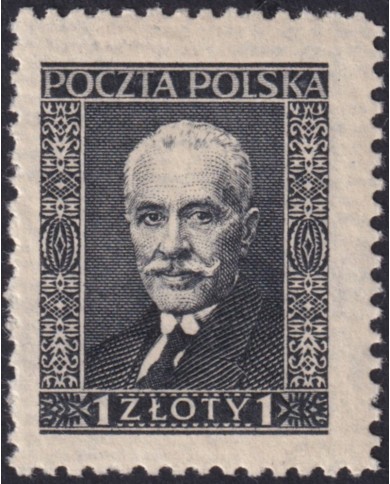 F-EX59020 POLAND MLH 1928 PRESIDENT MOSCISCKI HORIZONTAL LAID PAPER.