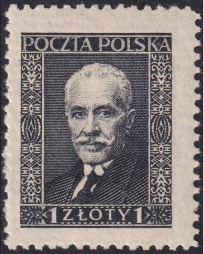 F-EX59020 POLAND MLH 1928 PRESIDENT MOSCISCKI HORIZONTAL LAID PAPER.