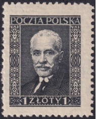 F-EX59020 POLAND MLH 1928 PRESIDENT MOSCISCKI HORIZONTAL LAID PAPER.