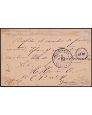 F-EX57572 GUATEMALA 1906 3c POSTAL STATIONERY TO BARCELONA SPAIN.
