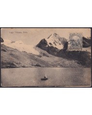 F-EX57578 PERU RARE TITICACA LAKE POSTCARD “SUCURSAL LIMA” CANCEL.