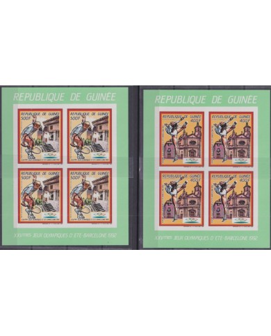 F-EX48095 GUINEA GUINEE MNH 1987 OLYMPIC GAMES BARCELONA IMPERFORATED BLOCK.