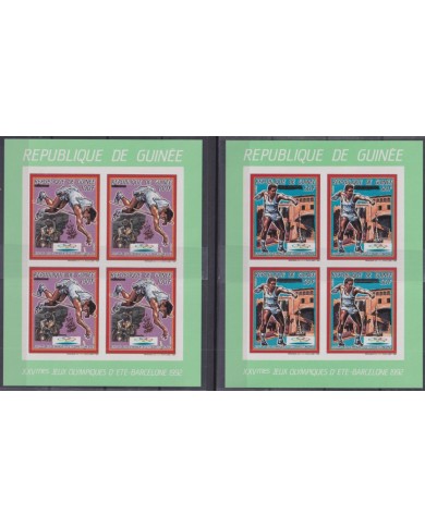 F-EX48095 GUINEA GUINEE MNH 1987 OLYMPIC GAMES BARCELONA IMPERFORATED BLOCK.