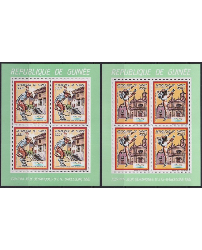 F-EX48098 GUINEA GUINEE MNH 1987 PERF SHEET BARCELONA OLYMPIC ATHLETISM.