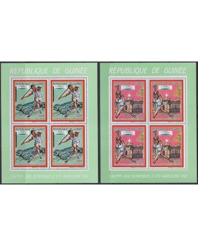 F-EX48098 GUINEA GUINEE MNH 1987 PERF SHEET BARCELONA OLYMPIC ATHLETISM.