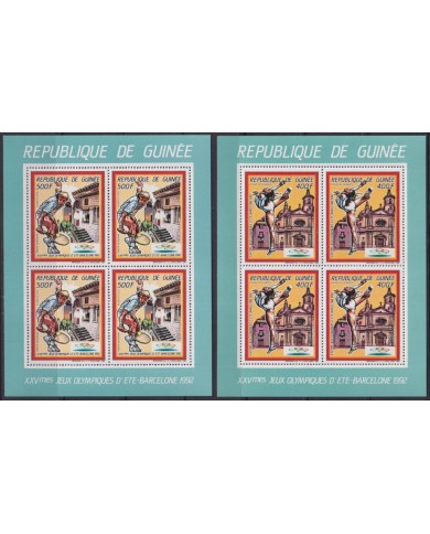 F-EX48099 GUINEA GUINEE MNH 1987 PERF SHEET BARCELONA OLYMPIC ATHLETISM.