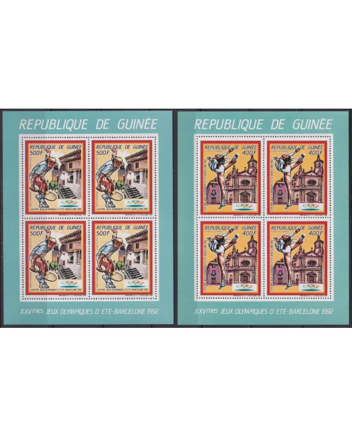 F-EX48099 GUINEA GUINEE MNH 1987 PERF SHEET BARCELONA OLYMPIC ATHLETISM.