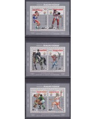 F-EX48784 MAURITANIE MNH 1990 OLYMPIC GAMES BARCELONA PERFORATED BLOCK.