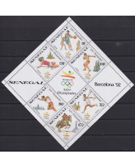 F-EX54275 SENEGAL MNH 1989 OLYMPIC GAMES BARCELONA LIMITED EDITION SPECIAL SHEET.