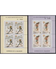 F-EX54289 EL SALVADOR MNH 1989 OLYMPIC BARCELONA LIMITED EDITION SPECIAL SHEET