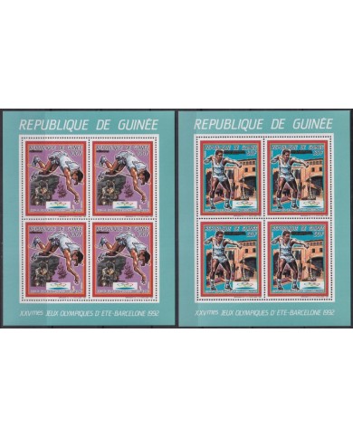F-EX61263 GUINEA GUINEE MNH 1987 PERF SHEET BARCELONA OLYMPIC ATHLETISM.