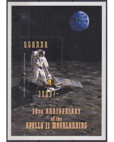 F-EX62040 UGANDA MNH 1999 SPACE COSMOS EXPLORATION 30th APOLLO MOONLANDING.
