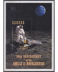 F-EX62040 UGANDA MNH 1999 SPACE COSMOS EXPLORATION 30th APOLLO MOONLANDING.