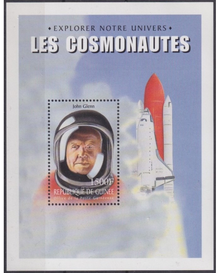 F-EX62045 GUINEA MNH 2000 SPACE COSMOS EXPLORATION COSMONAUTS JOHN GLENN.