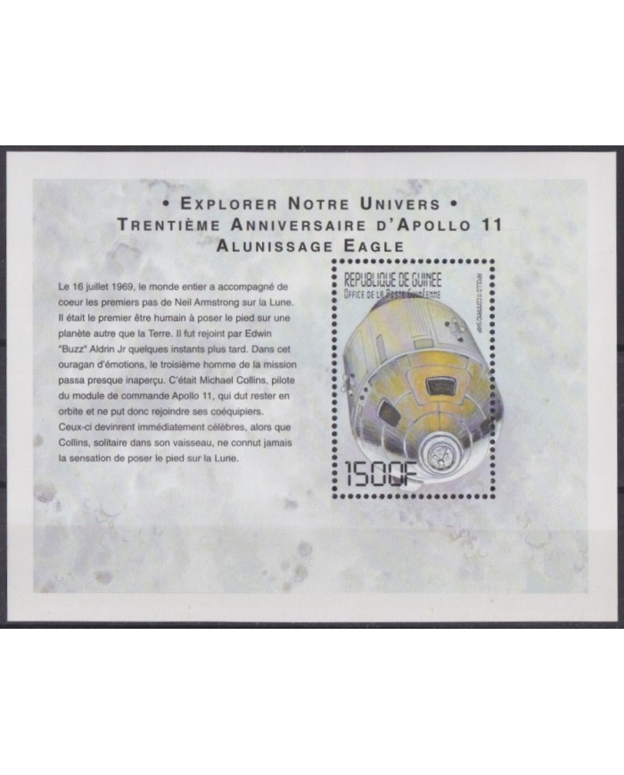 F-EX62046 GUINEA MNH 2000 SPACE COSMOS EXPLORATION 30th APOLLO MOONLANDING ROCKET.