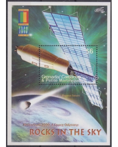 F-EX62047 GRENADA CARRIACOU MNH 2000 SPACE COSMOS EXPLORATION ROCKET SATELLITE.