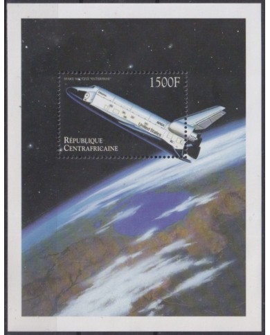 F-EX62052 CENTRAL AFRICA REP MNH 1999 SPACE COSMOS EXPLORATION ROCKET SHUTTLE ENTERPRICE.