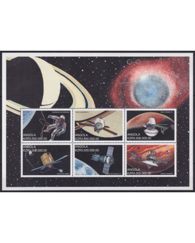 F-EX62107 ANGOLA MNH 1999 SPACE COSMOS EXPLORATION ROCKET SATELLITE SOYUZ GINGA VIKING.