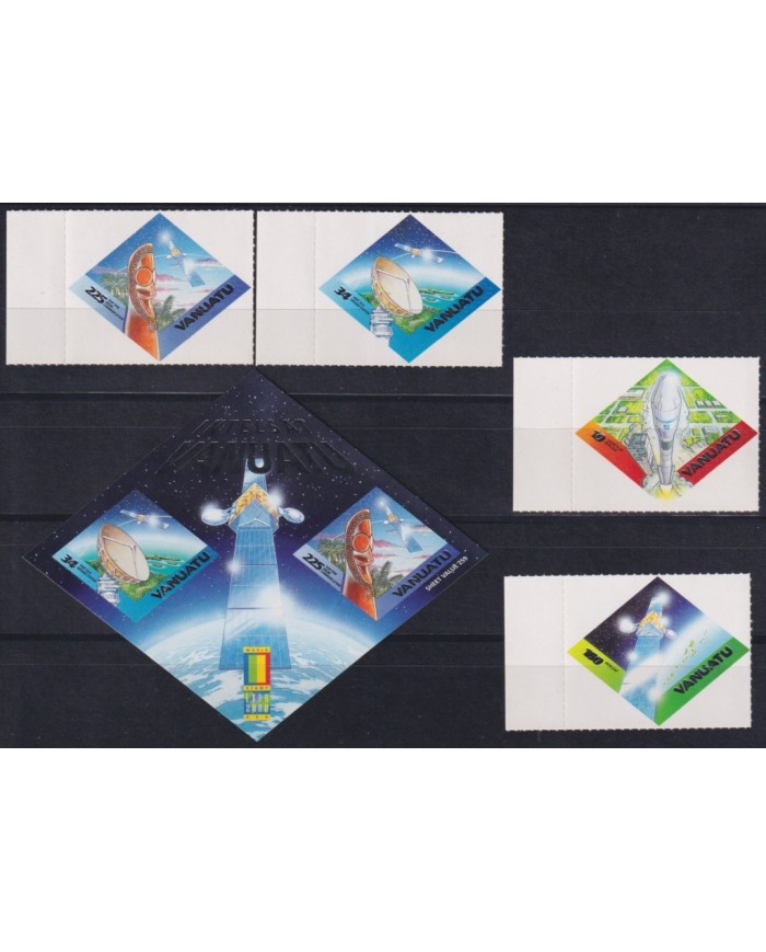 F-EX62109 VANUATU MNH 2000 SPACE COSMOS EXPLORATION ROCKET ADHESIVE.