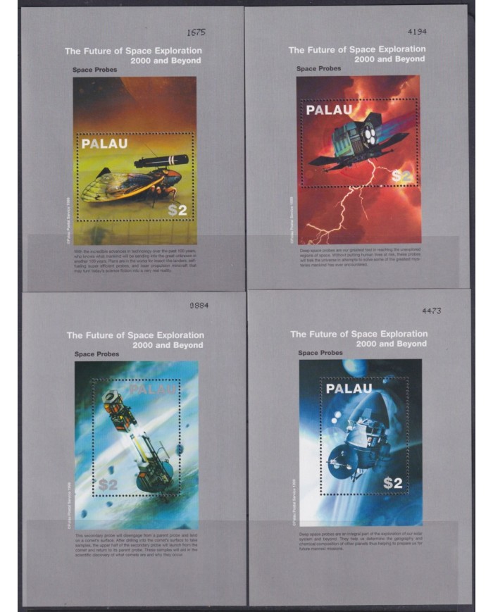 F-EX62110 PALAU MNH 2000 SPACE COSMOS EXPLORATION ROCKET SATELLITE.