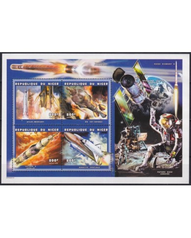 F-EX62113 NIGER MNH 1999 SPACE COSMOS EXPLORATION ROCKET SATELLITE.