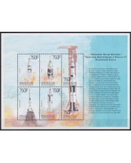 F-EX62123 GUINEA MNH 2000 SPACE COSMOS EXPLORATION ROCKET SATELLITE 30ª ANNIV APOLLO 11.