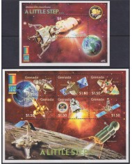 F-EX62124 GRENADA MNH 2000 SPACE COSMOS EXPLORATION ROCKET SATELLITE A LITTLE STEP.
