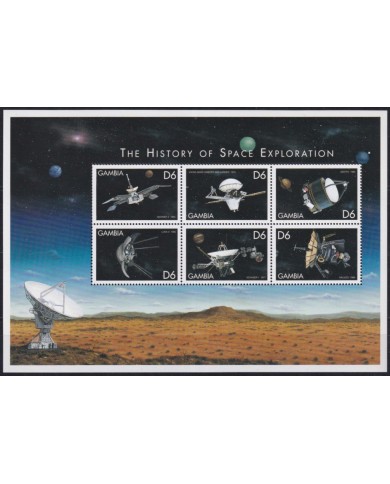 F-EX62127 GAMBIA MNH 1999 SPACE COSMOS EXPLORATION ROCKET SATELLITE VOYAGE MARINER GIOTTO.