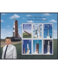 F-EX62128 LESOTHO MNH 1999 SPACE COSMOS EXPLORATION ROCKET SATELLITE MERCURY SATURN.