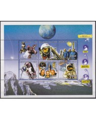 F-EX62131 CHAD MNH 1999 SPACE COSMOS EXPLORATION ROCKET SATELLITE LAIKA DOG ALDRIN GAGARIN.