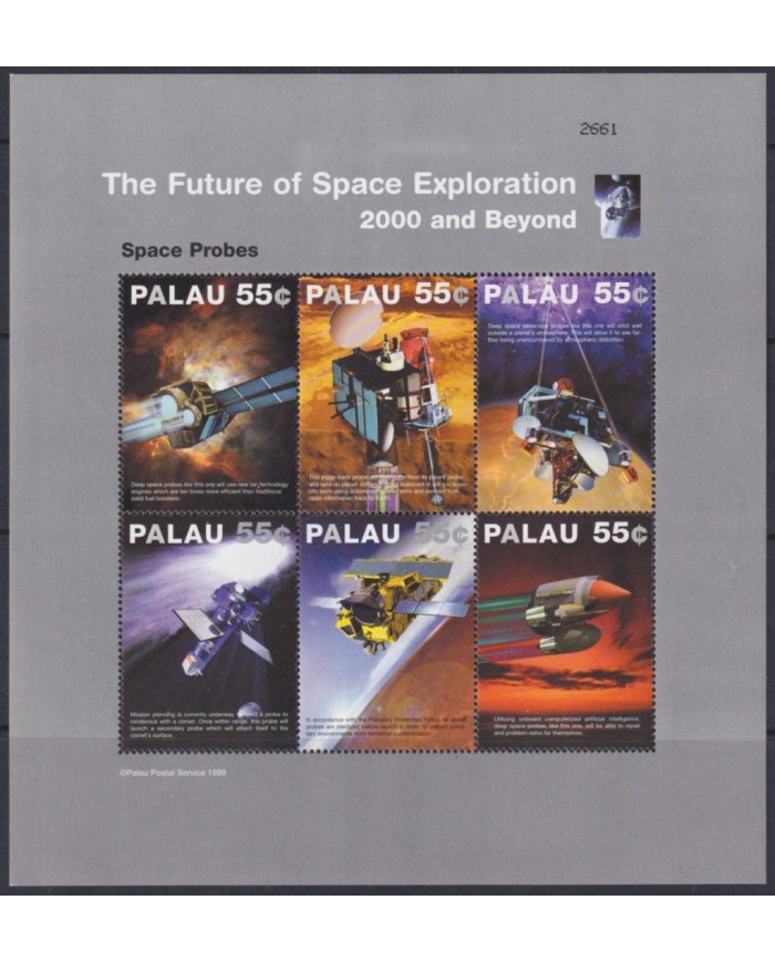 F-EX58093 PALAU MNH 2000 COSMOS ROCKET FUTURE SPACE EXPLORATION.