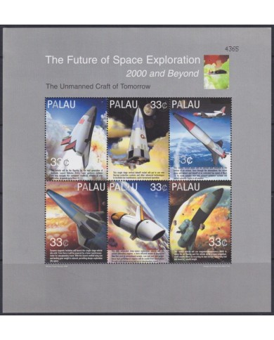 F-EX58093 PALAU MNH 2000 COSMOS ROCKET FUTURE SPACE EXPLORATION.