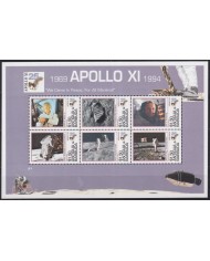 F-EX62525 ANTIGUA & BARBUDA MNH 1994 SPACE 25th APOLLO XI MANNED MOONLANDING ROCKET.
