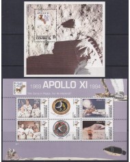 F-EX62521 DOMINICA MNH 1994 SPACE COSMOS 25th APOLLO XI MANNED MOONLANDING ROCKET.